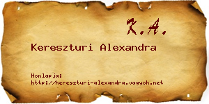 Kereszturi Alexandra névjegykártya